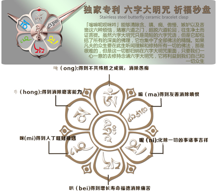 时轮金刚设计秒盘 六字大明咒和六字真言的含义